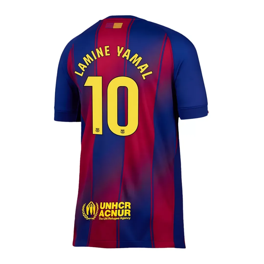 Alternative view of LAMINE YAMAL #10 Barcelona Home Jersey 2025/26