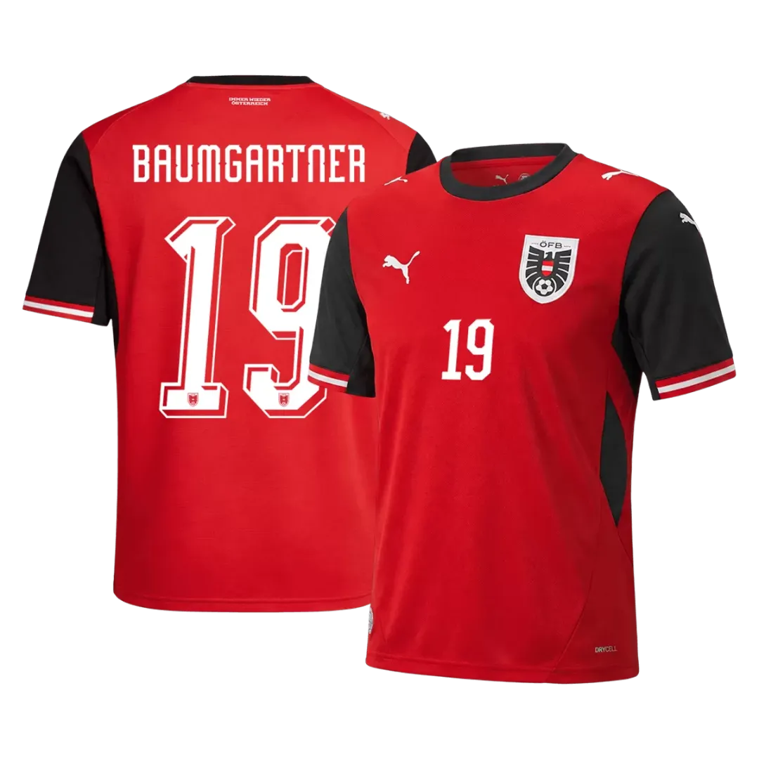 BAUMGARTNER #19 Austria Home Jersey World Cup 2026 - Image 3
