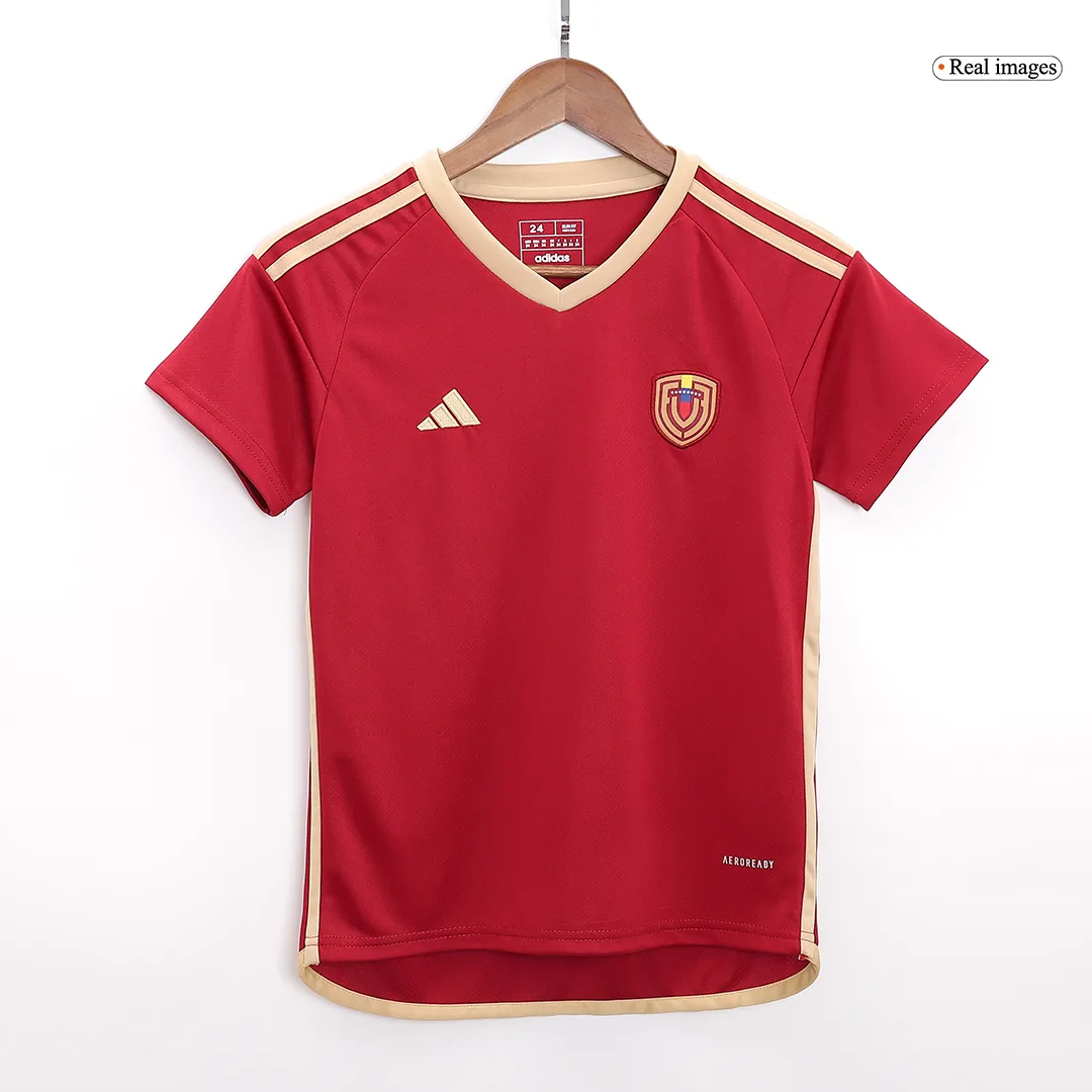 Alternative view of Kid's Venezuela Home Jersey+Shorts Copa America 2024