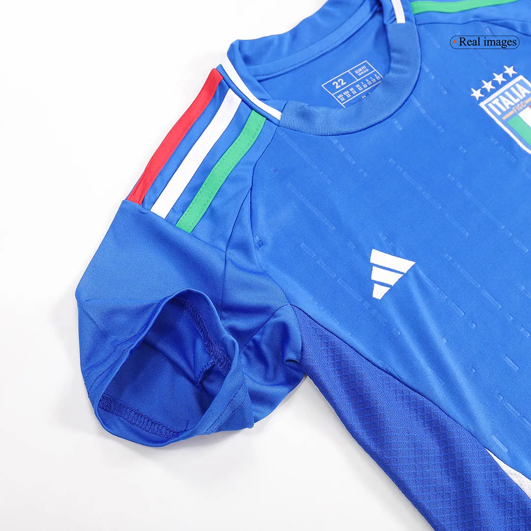 Kid's Italy Home Jersey+Shorts EURO 2024 - Image 3