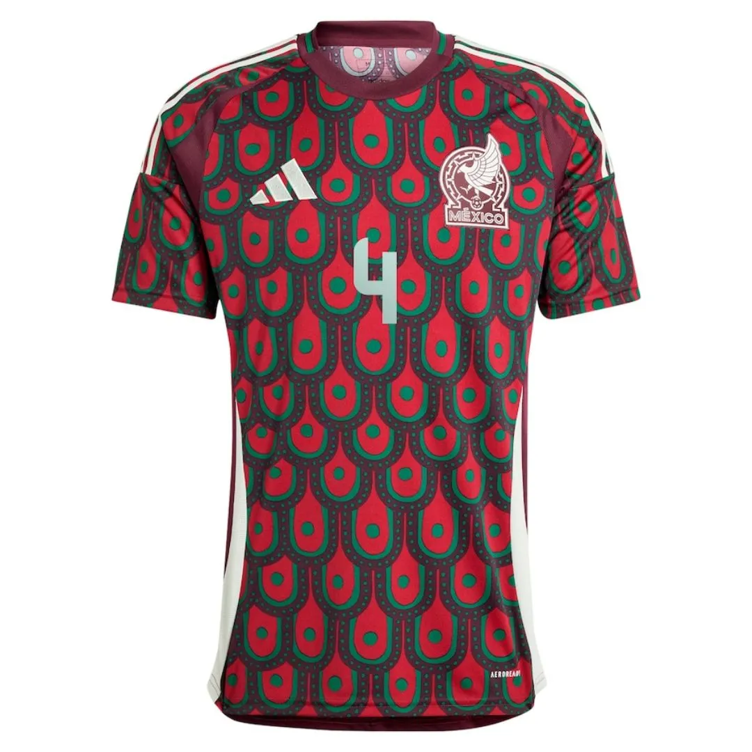 Alternative view of Edson Alvarez #4 Mexico Home Jersey Copa America 2024