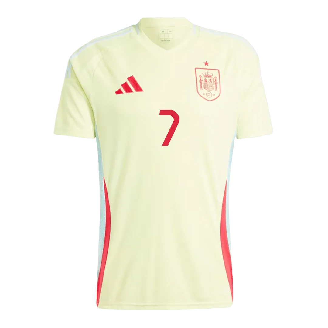 Alternative view of Alvaro Morata #7 Spain Away Jersey EURO 2024