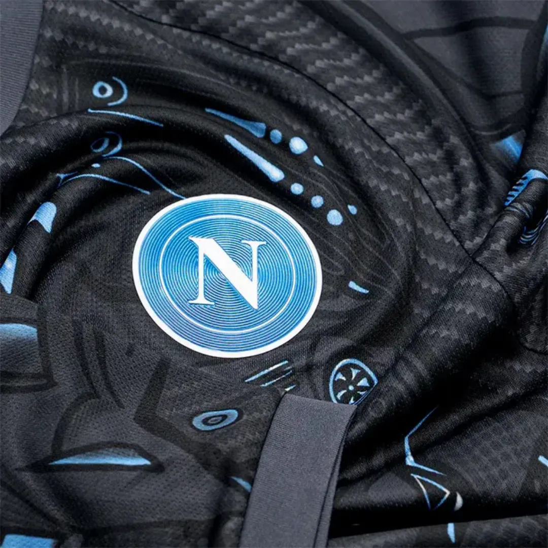 SSC Napoli EA7 Black Pre-Match Jersey 2025/26 - Image 5