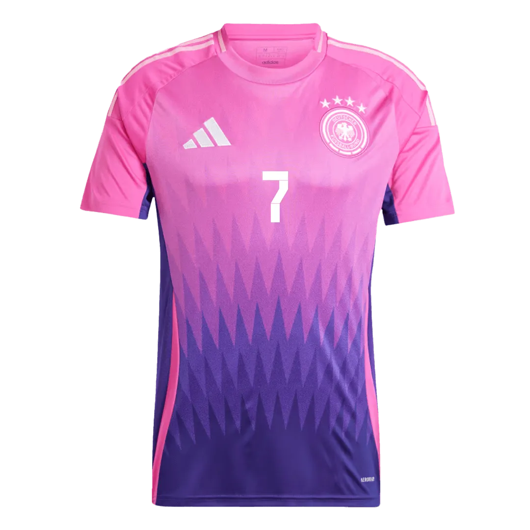 Alternative view of Kai Havertz #7 Germany Away Jersey EURO 2024