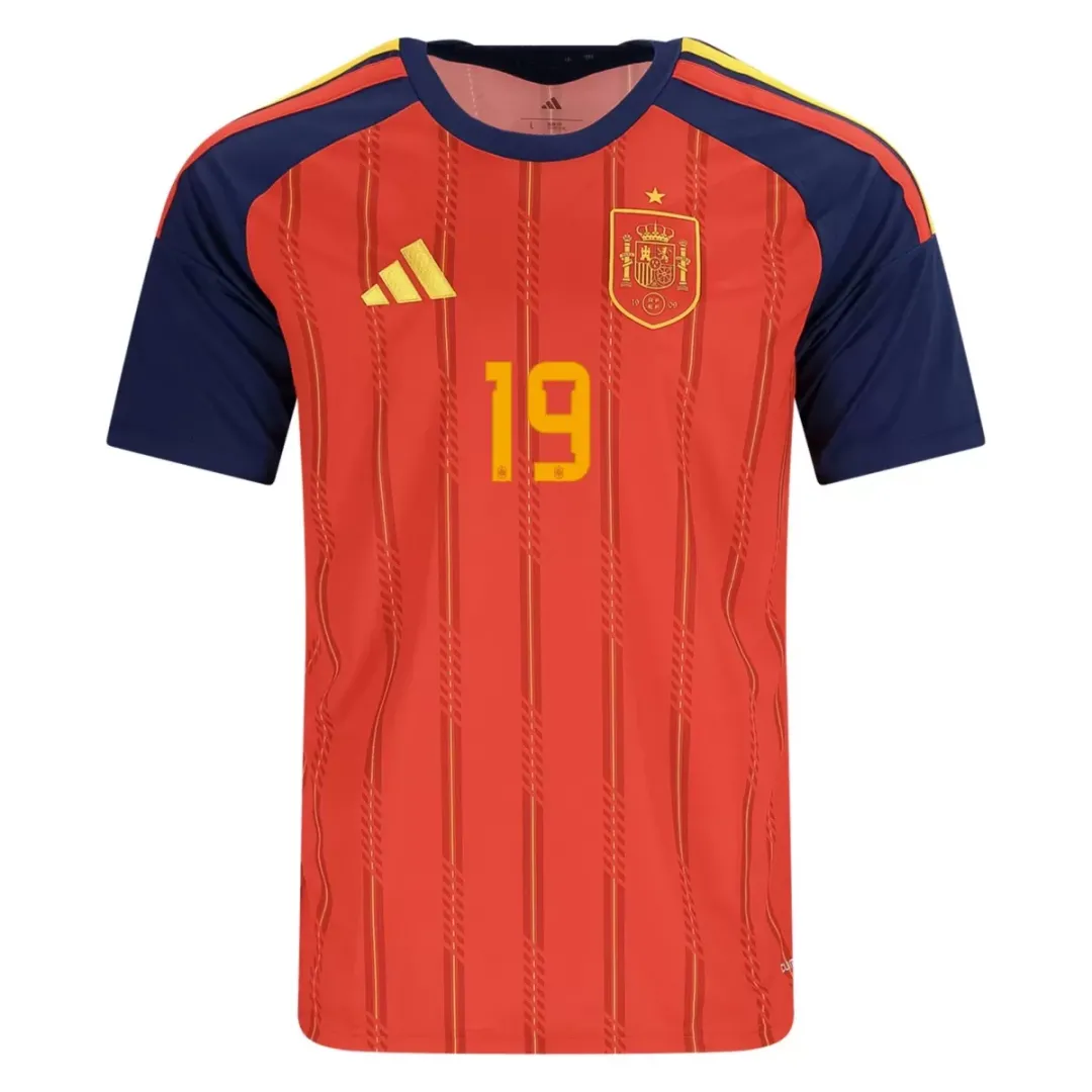 Alternative view of Lamine Yamal #19 Spain Home Jersey World Cup 2026