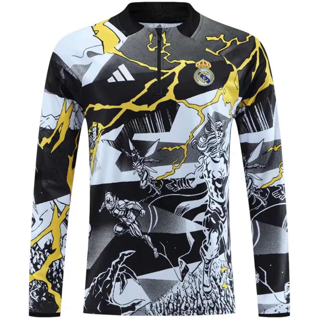 Alternative view of Real Madrid x Marvel Zipper Sweatshirt Kit(Top+Pants) Black 2025/26