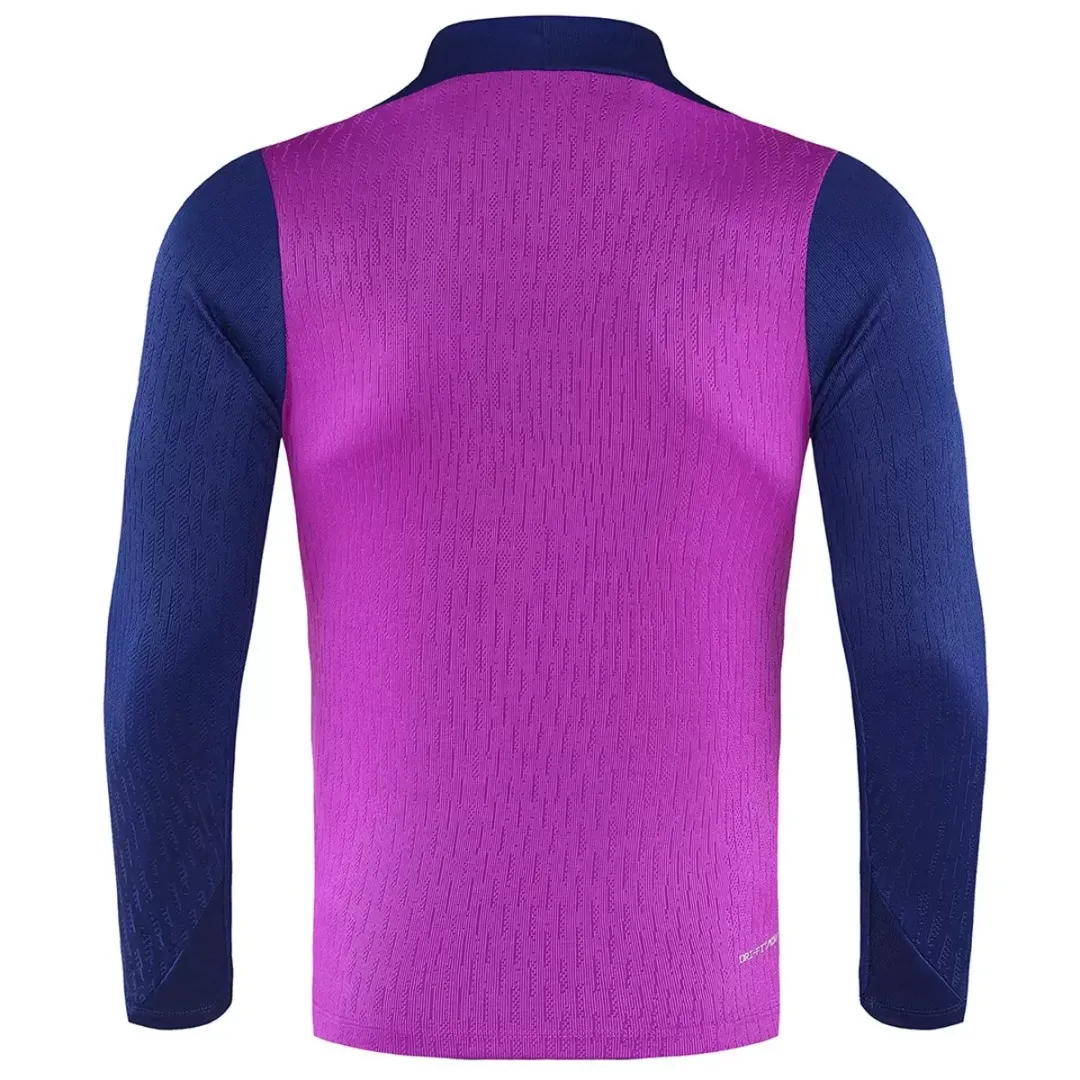 Kid's Barcelona 1/4 Zipper Sweat Kit(Top+Pants) Purple 2025/26 - Image 4