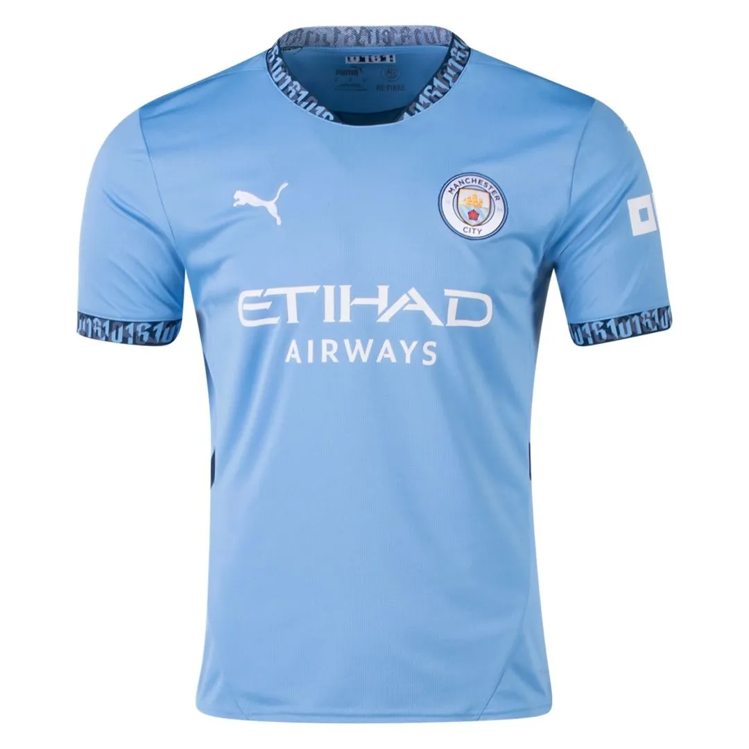 Alternative view of Manchester City Home Jersey With CHAMPIONS 24 Printing 24/25