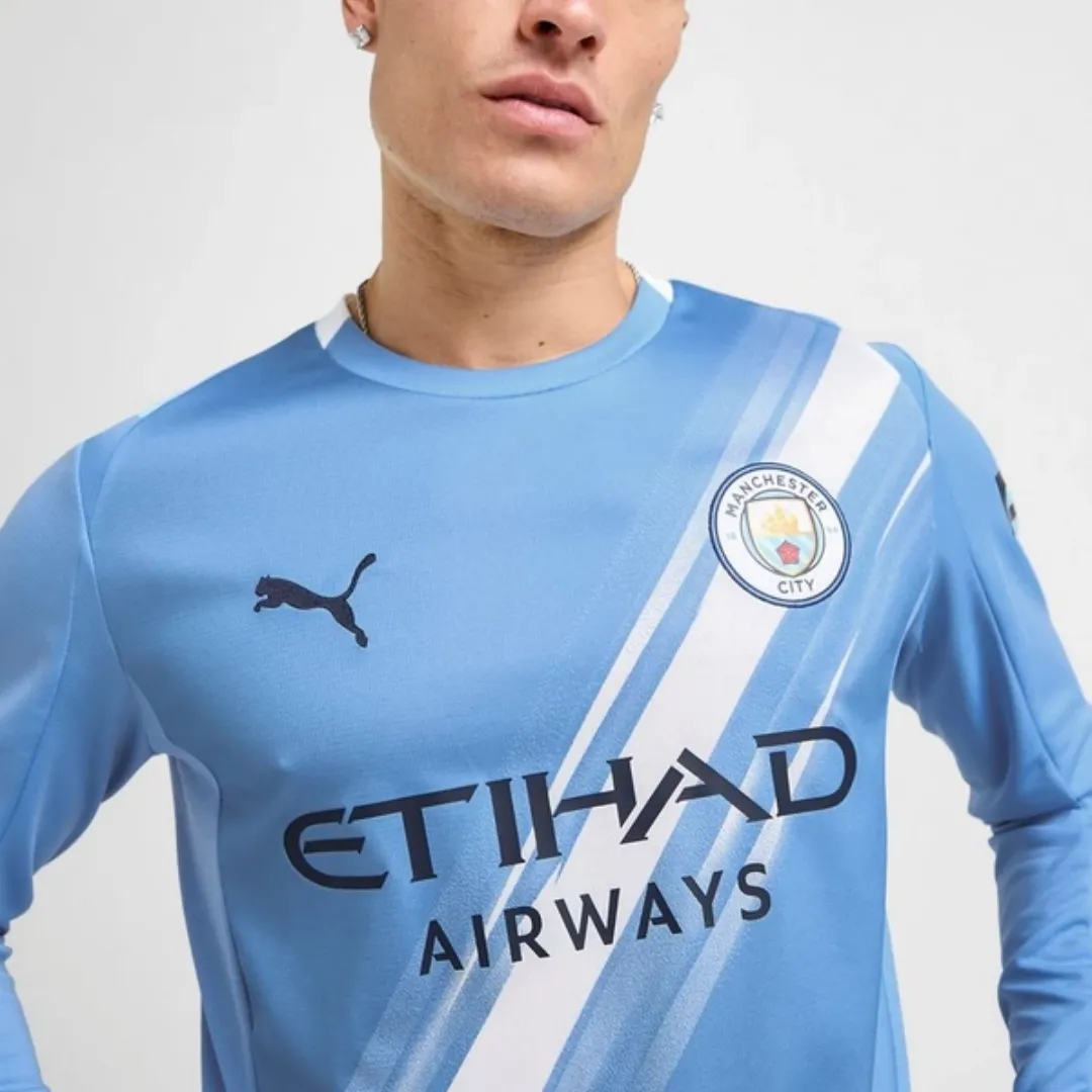 Manchester City Home Long Sleeve Jersey 2025/26 - Image 4