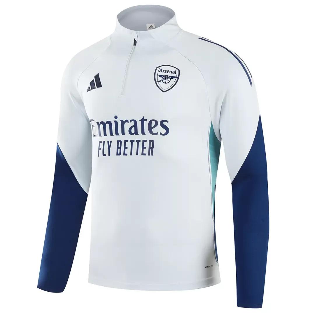 Arsenal 1/4 Zipper Sweat Kit(Top+Pants) Gray 2025/26 - Image 3