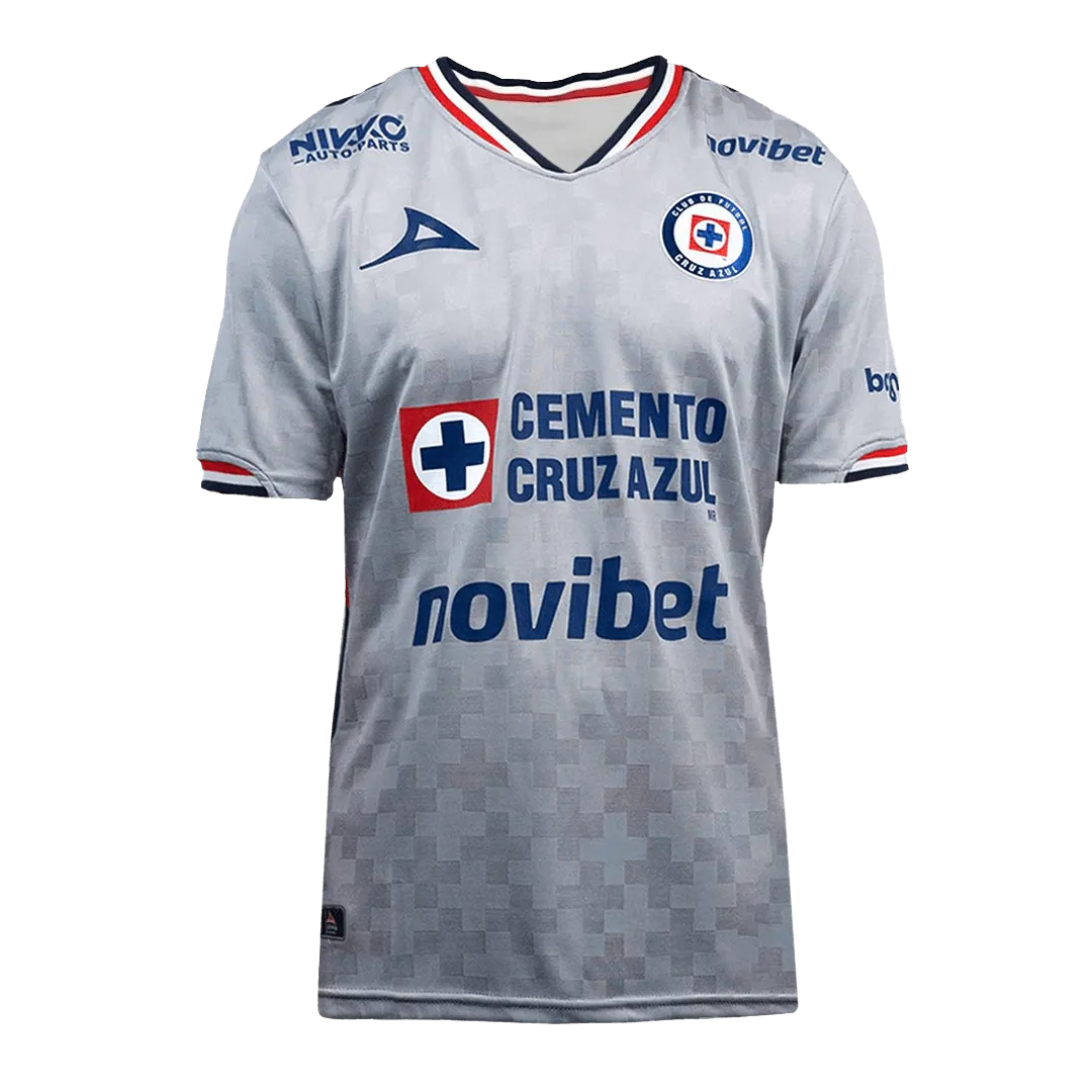 Alternative view of Cruz Azul Away Soccer Jersey 2025-26 Gray Fan version