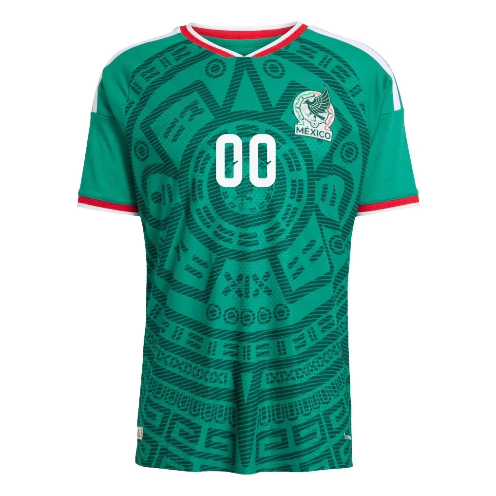 Alternative view of Custom Mexico National Team Green 2026 FIFA X World Cup Home Adidas Jersey